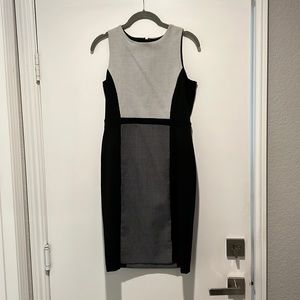 Unique black and white cocktail dress